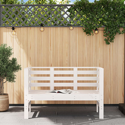 vidaXL Garden Bench White 111.5x53x71 cm Solid Wood Pine