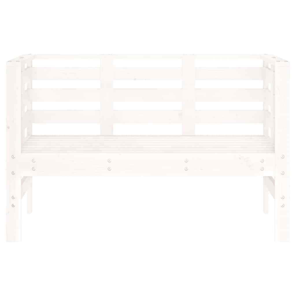vidaXL Garden Bench White 111.5x53x71 cm Solid Wood Pine