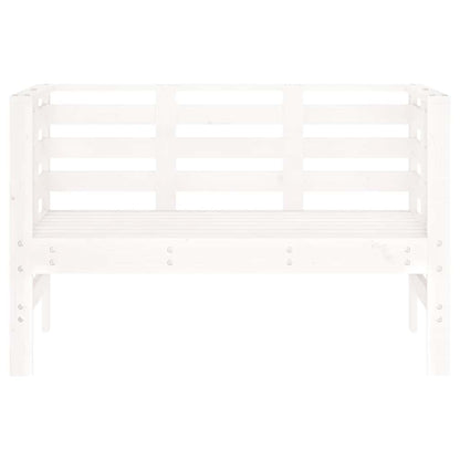 vidaXL Garden Bench White 111.5x53x71 cm Solid Wood Pine
