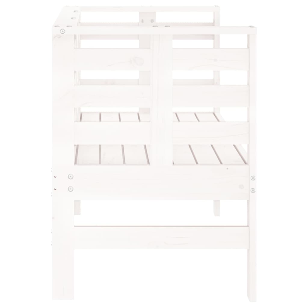 vidaXL Garden Bench White 111.5x53x71 cm Solid Wood Pine