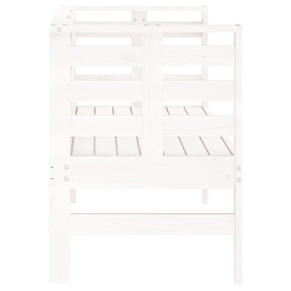 vidaXL Garden Bench White 111.5x53x71 cm Solid Wood Pine