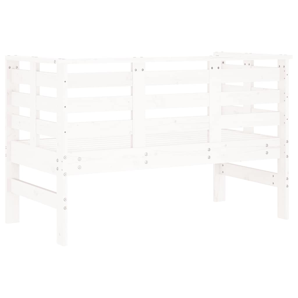 vidaXL Garden Bench White 111.5x53x71 cm Solid Wood Pine