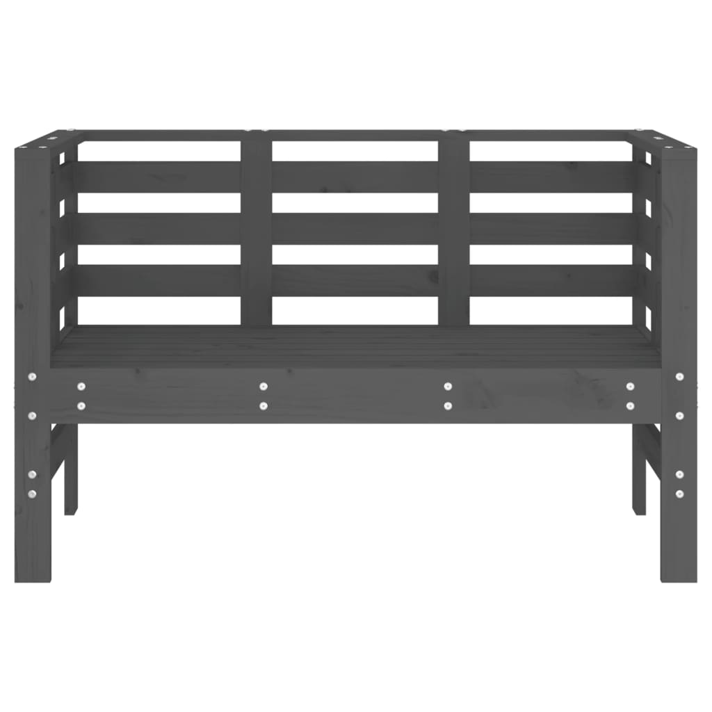 vidaXL Garden Bench Grey 111.5x53x71 cm Solid Wood Pine