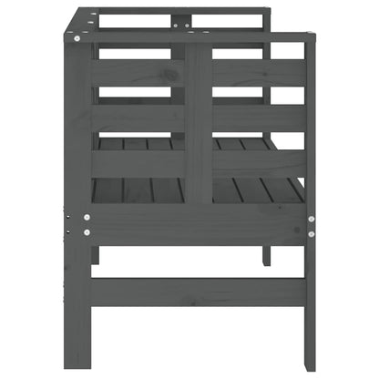 vidaXL Garden Bench Grey 111.5x53x71 cm Solid Wood Pine