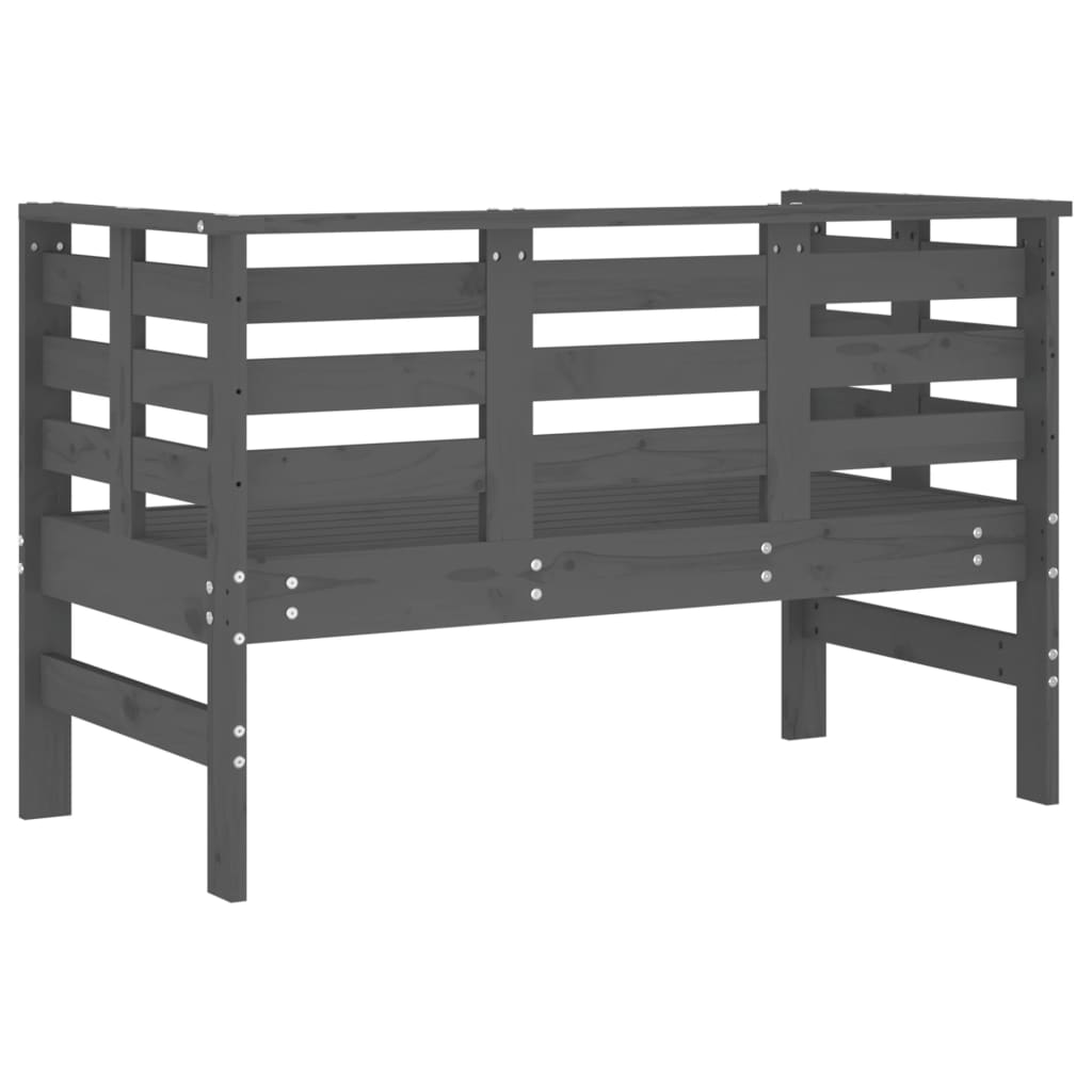 vidaXL Garden Bench Grey 111.5x53x71 cm Solid Wood Pine