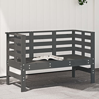 vidaXL Garden Bench Grey 111.5x53x71 cm Solid Wood Pine