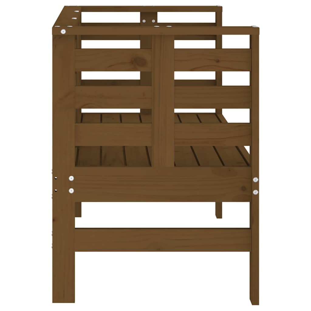 vidaXL Garden Bench Honey Brown 111.5x53x71 cm Solid Wood Pine