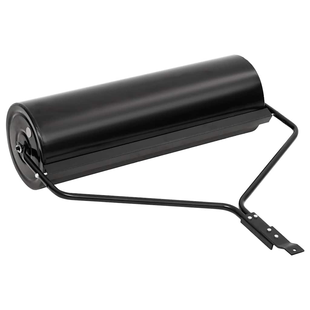 vidaXL Garden Lawn Roller Push Black 63 L Iron - Multicolour - 30 x 90 cm