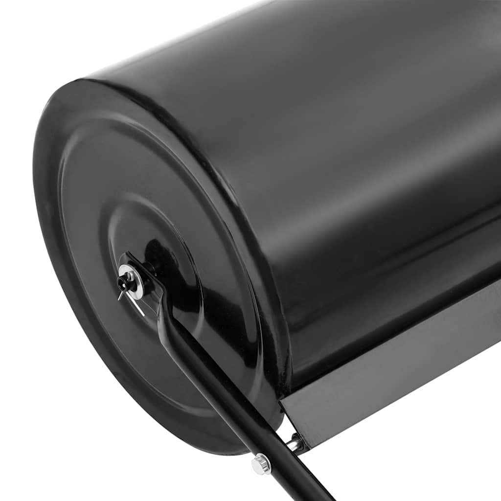 vidaXL Garden Lawn Roller Push Black 63 L Iron - Multicolour - 30 x 90 cm