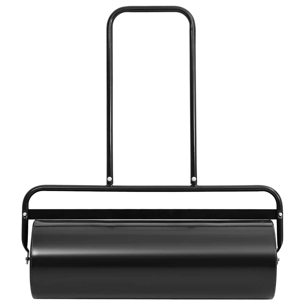 vidaXL Garden Lawn Roller Push Black 63 L Iron and Steel - 30 x 90 cm