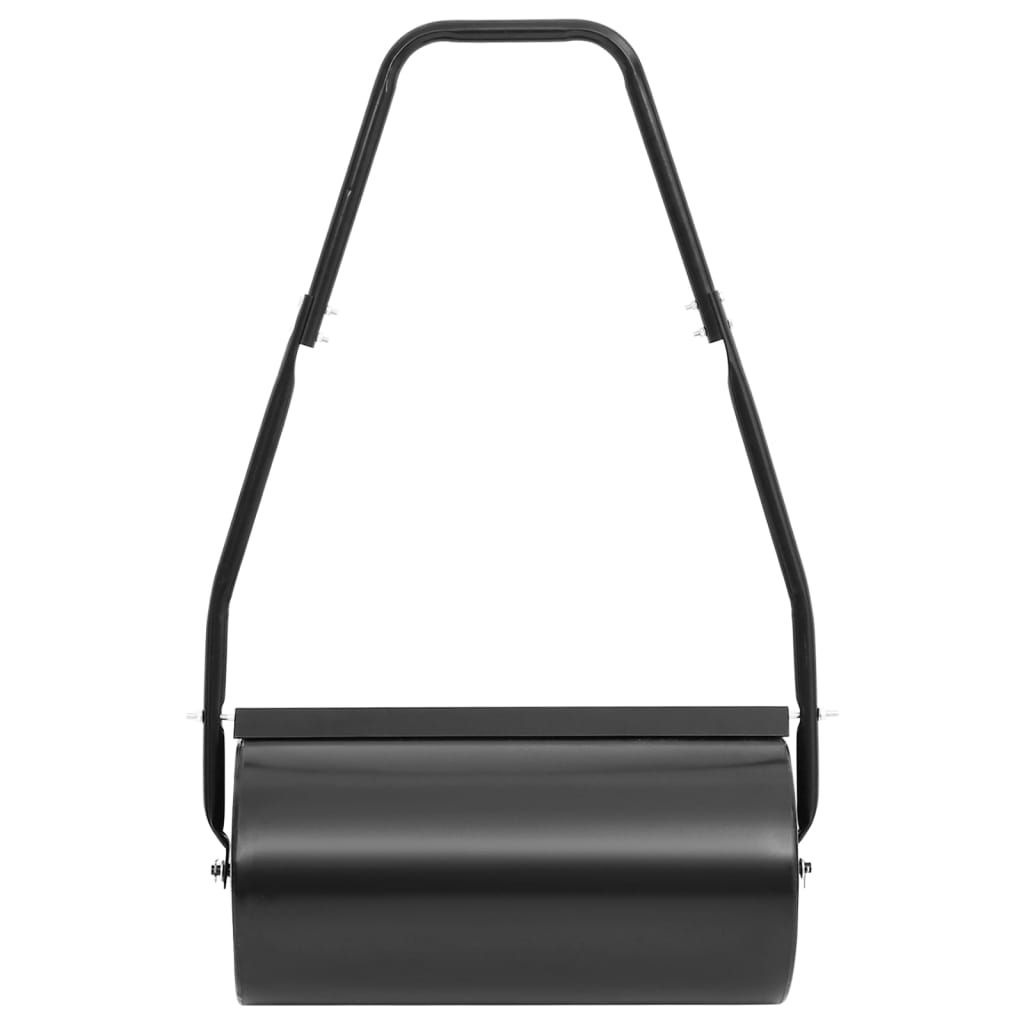 vidaXL Garden Lawn Roller with Handle Black 42 L Iron and Steel - Ø 30 x 60 cm