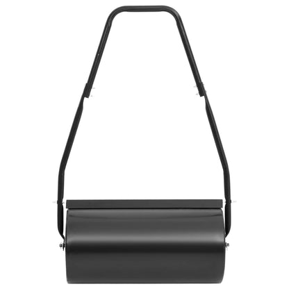 vidaXL Garden Lawn Roller with Handle Black 42 L Iron and Steel - Ø 30 x 60 cm