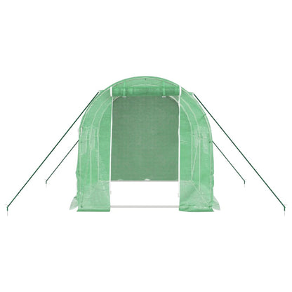 vidaXL Greenhouse with Steel Frame Green 4 m² 2x2x2 m - 2 x 2 x 2 m