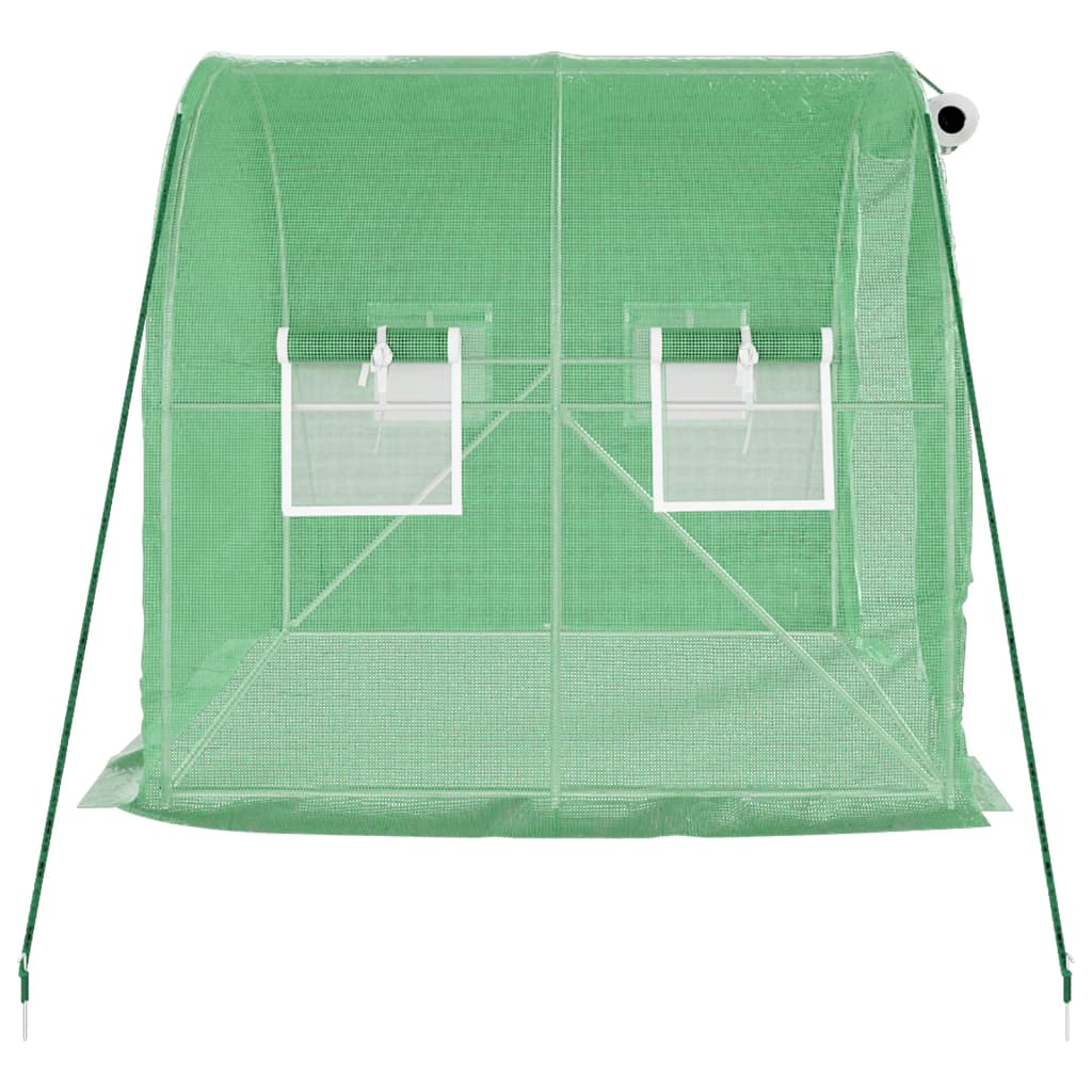 vidaXL Greenhouse with Steel Frame Green 4 m² 2x2x2 m - 2 x 2 x 2 m