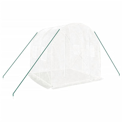 vidaXL Greenhouse with Steel Frame White 4 m² 2x2x2 m - 2 x 2 x 2 m