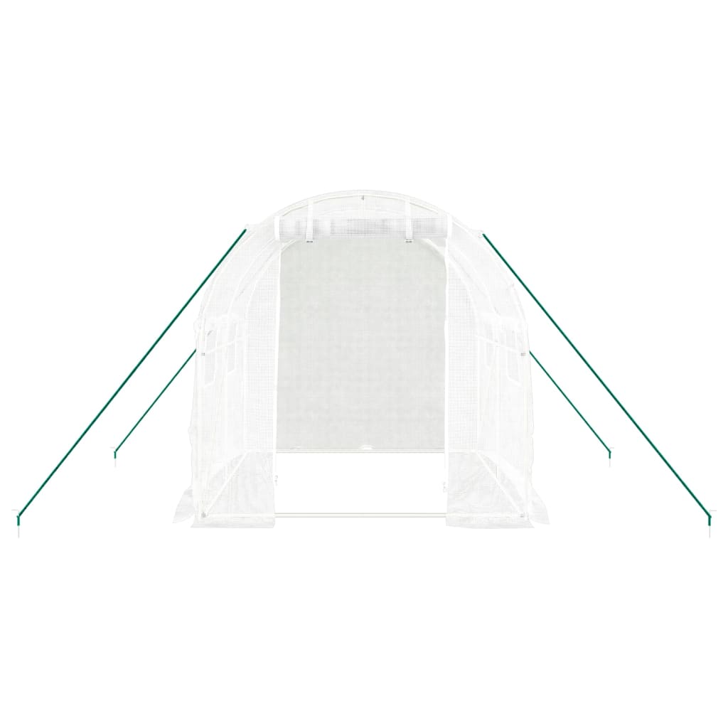 vidaXL Greenhouse with Steel Frame White 4 m² 2x2x2 m - 2 x 2 x 2 m