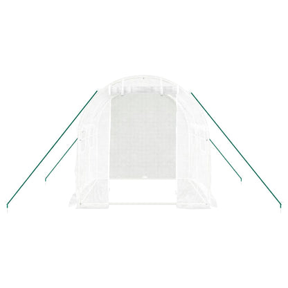 vidaXL Greenhouse with Steel Frame White 4 m² 2x2x2 m - 2 x 2 x 2 m