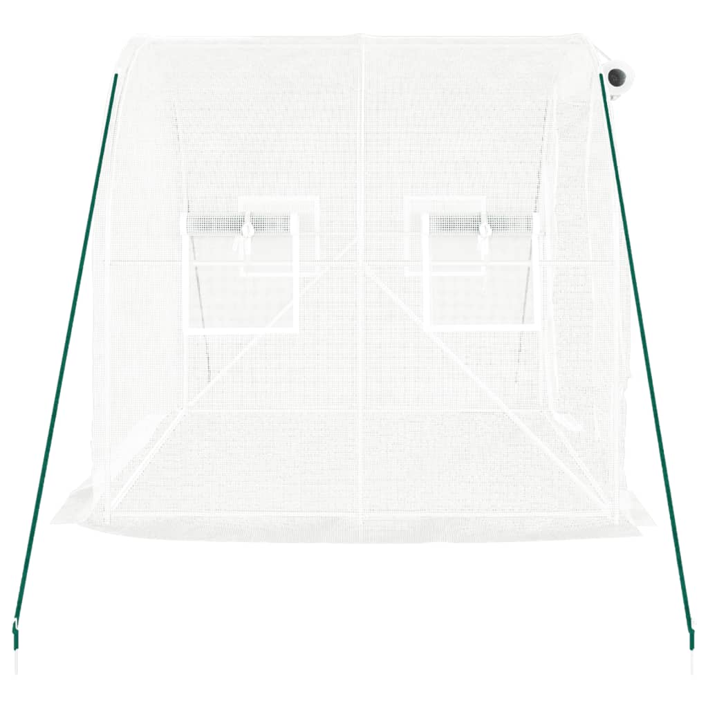 vidaXL Greenhouse with Steel Frame White 4 m² 2x2x2 m - 2 x 2 x 2 m