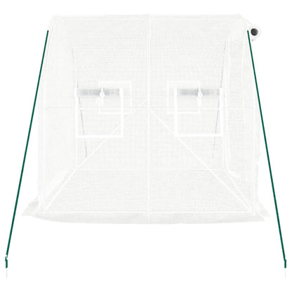 vidaXL Greenhouse with Steel Frame White 4 m² 2x2x2 m - 2 x 2 x 2 m