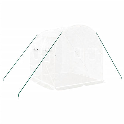 vidaXL Greenhouse with Steel Frame White 4 m² 2x2x2 m - 2 x 2 x 2 m