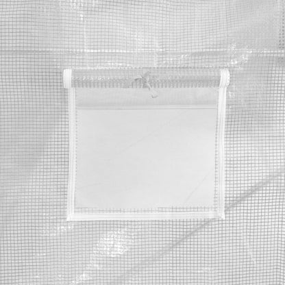 vidaXL Greenhouse with Steel Frame White 4 m² 2x2x2 m - 2 x 2 x 2 m
