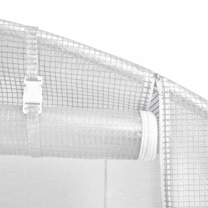 vidaXL Greenhouse with Steel Frame White 4 m² 2x2x2 m - 2 x 2 x 2 m