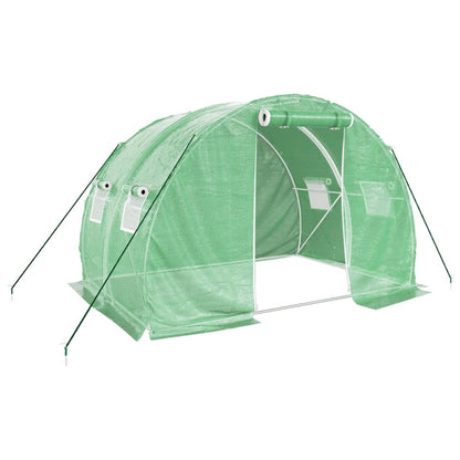 vidaXL Greenhouse with Steel Frame Green 6 m² 3x2x2 m - 3 x 2 x 2 m