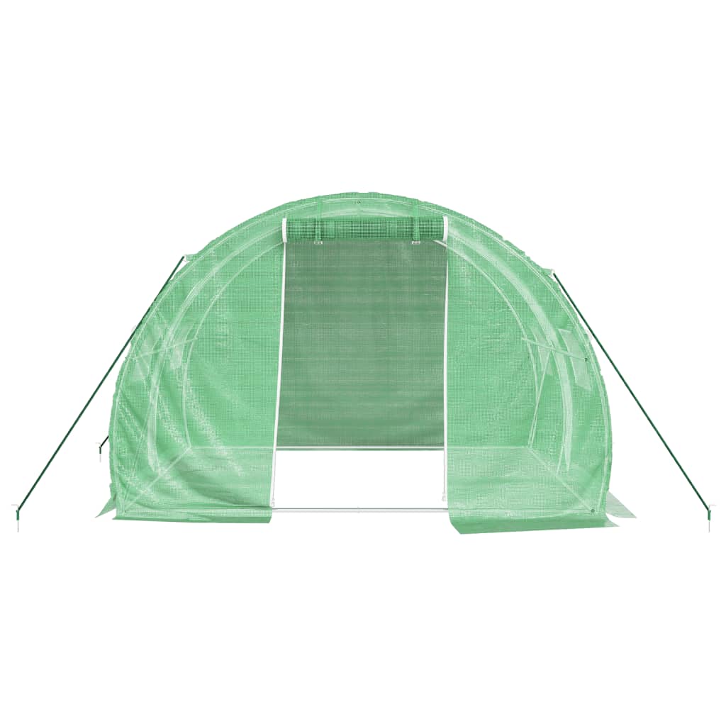 vidaXL Greenhouse with Steel Frame Green 6 m² 3x2x2 m - 3 x 2 x 2 m