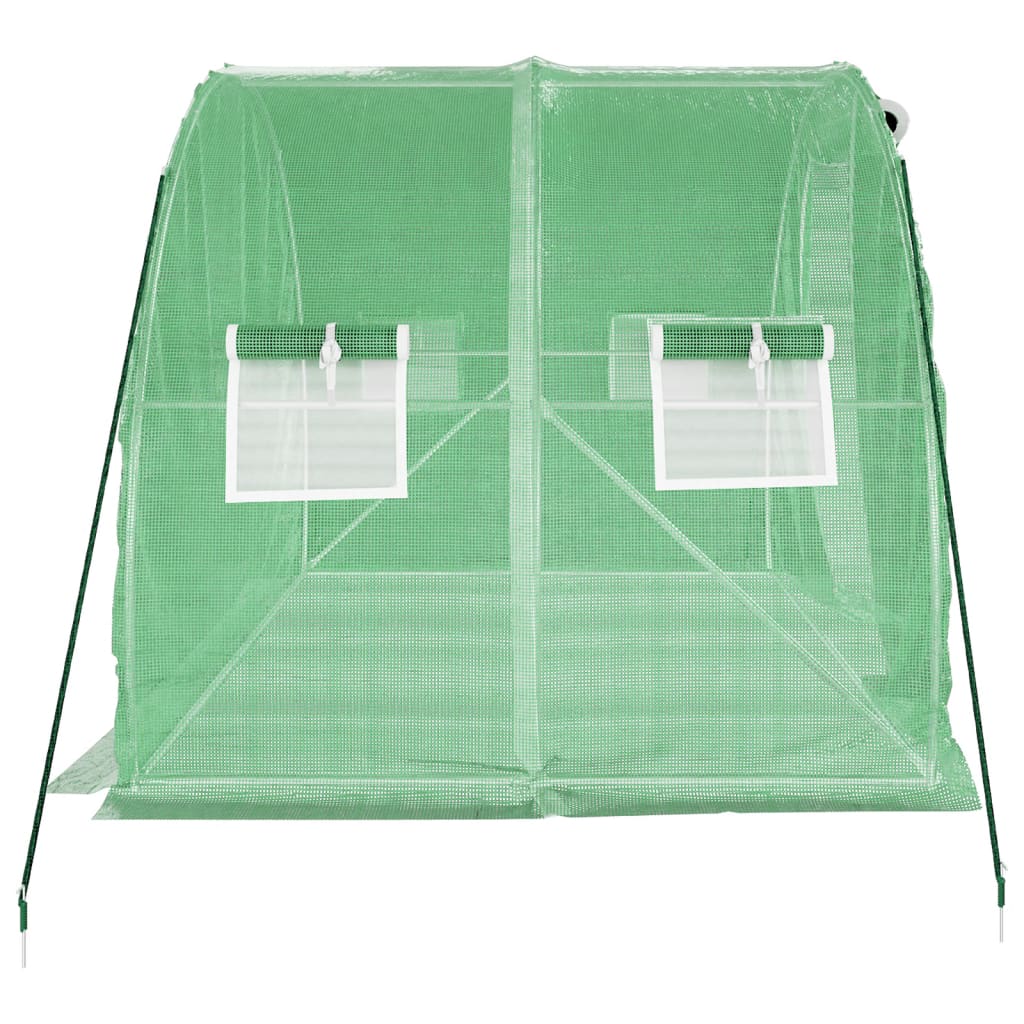 vidaXL Greenhouse with Steel Frame Green 6 m² 3x2x2 m - 3 x 2 x 2 m