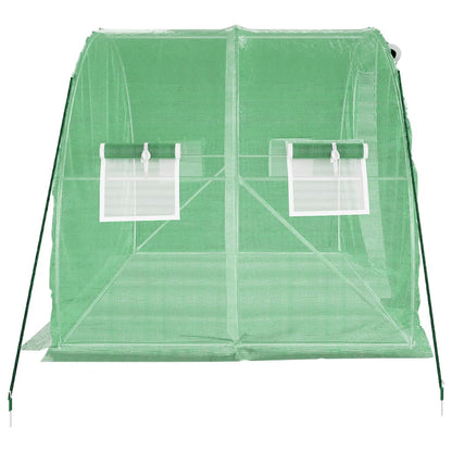 vidaXL Greenhouse with Steel Frame Green 6 m² 3x2x2 m - 3 x 2 x 2 m