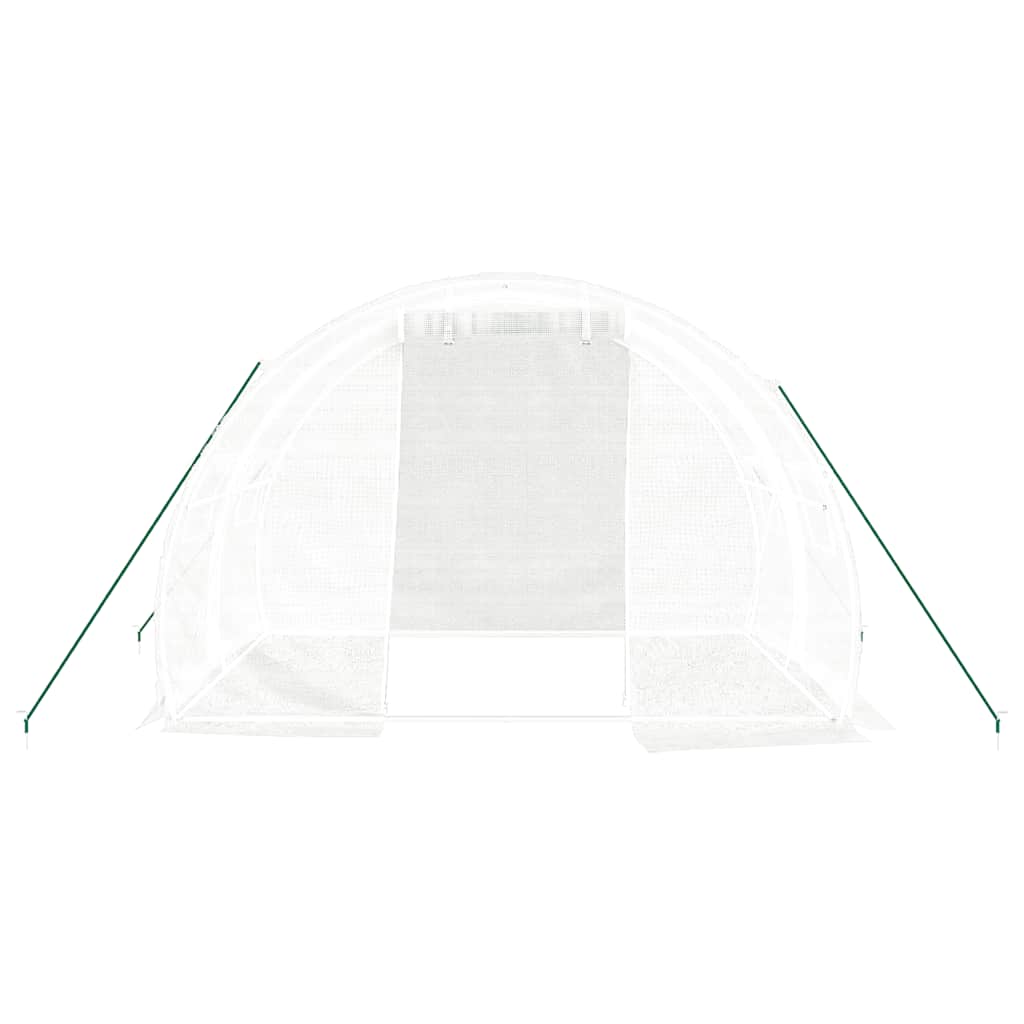 vidaXL Greenhouse with Steel Frame White 6 m² 3x2x2 m - 3 x 2 x 2 m