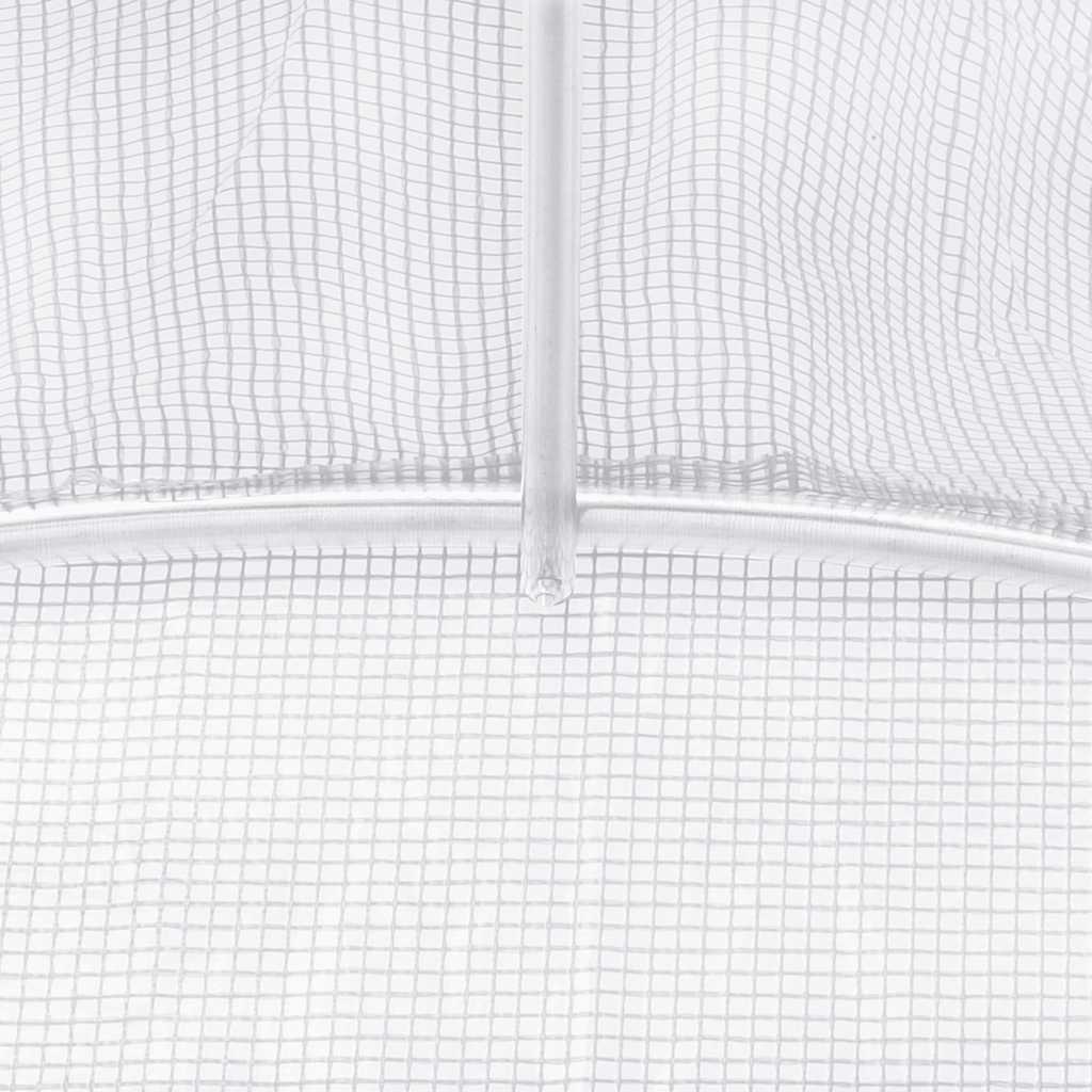 vidaXL Greenhouse with Steel Frame White 6 m² 3x2x2 m - 3 x 2 x 2 m