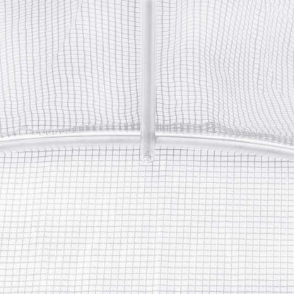vidaXL Greenhouse with Steel Frame White 6 m² 3x2x2 m - 3 x 2 x 2 m