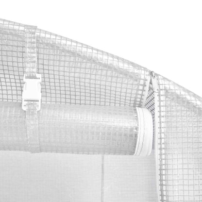 vidaXL Greenhouse with Steel Frame White 6 m² 3x2x2 m - 3 x 2 x 2 m