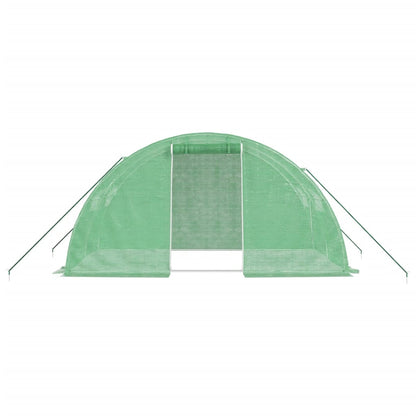 vidaXL Greenhouse with Steel Frame Green 8 m² 4x2x2 m - 4 x 2 x 2 m