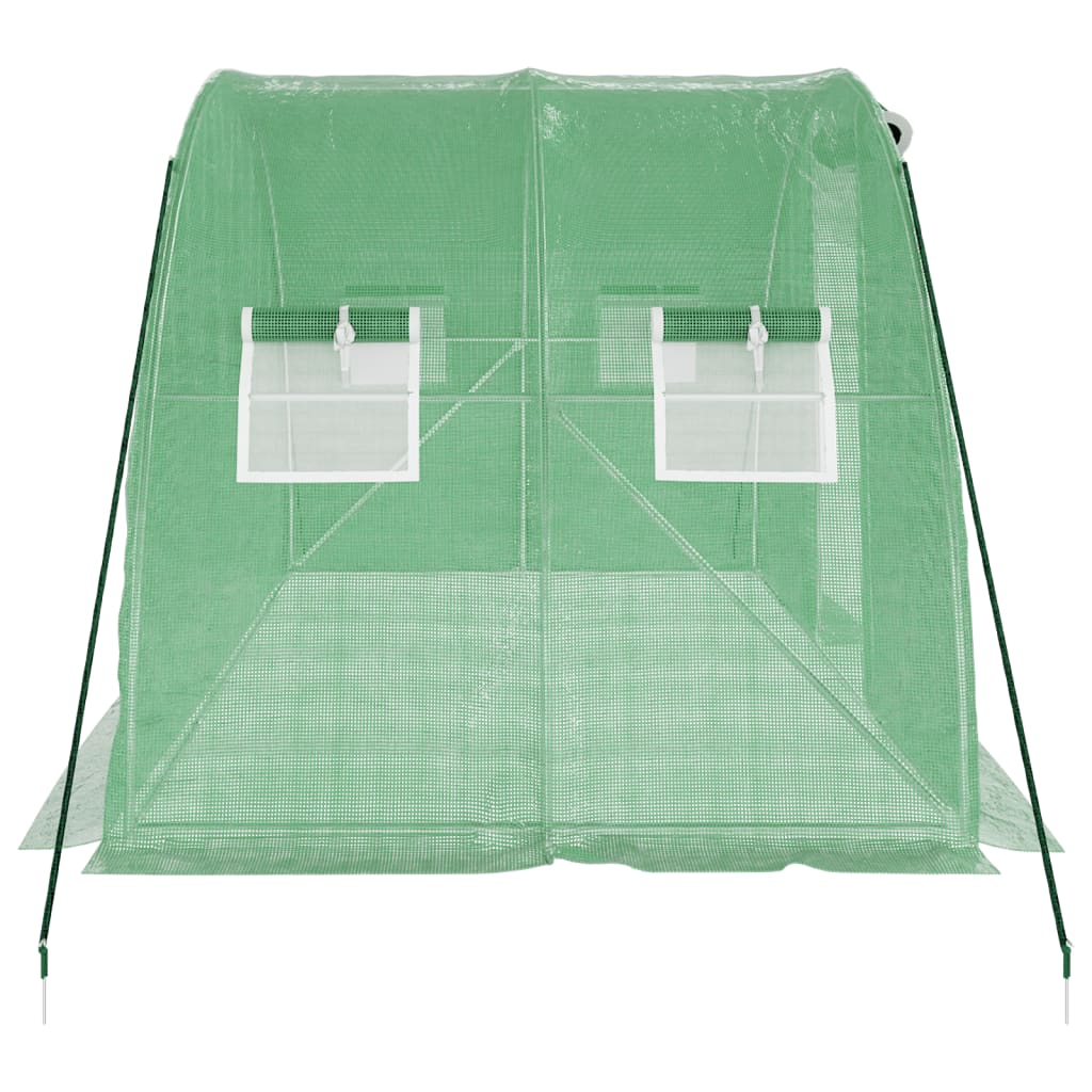 vidaXL Greenhouse with Steel Frame Green 8 m² 4x2x2 m - 4 x 2 x 2 m