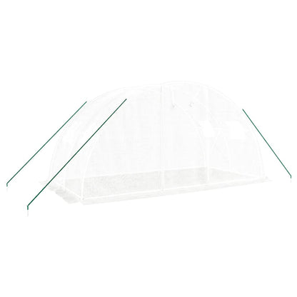 vidaXL Greenhouse with Steel Frame White 8 m² 4x2x2 m - 4 x 2 x 2 m