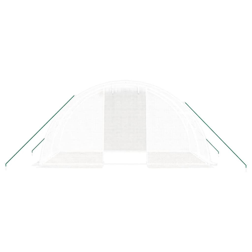 vidaXL Greenhouse with Steel Frame White 8 m² 4x2x2 m - 4 x 2 x 2 m