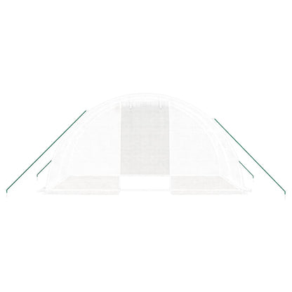 vidaXL Greenhouse with Steel Frame White 8 m² 4x2x2 m - 4 x 2 x 2 m