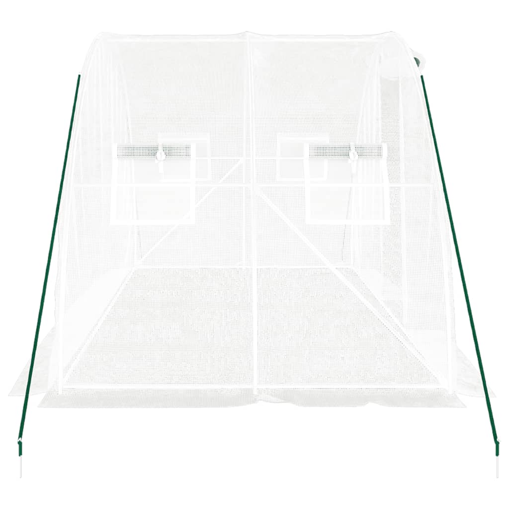 vidaXL Greenhouse with Steel Frame White 8 m² 4x2x2 m - 4 x 2 x 2 m