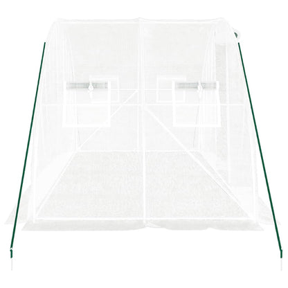 vidaXL Greenhouse with Steel Frame White 8 m² 4x2x2 m - 4 x 2 x 2 m