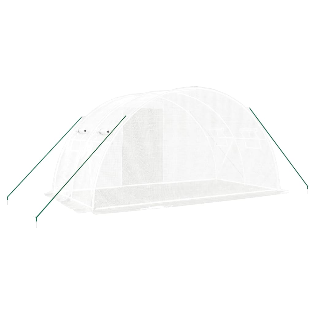 vidaXL Greenhouse with Steel Frame White 8 m² 4x2x2 m - 4 x 2 x 2 m
