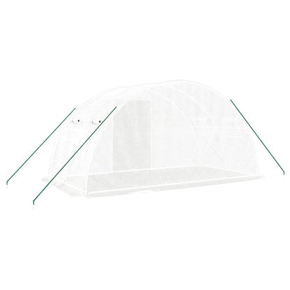 vidaXL Greenhouse with Steel Frame White 8 m² 4x2x2 m - 4 x 2 x 2 m