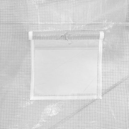 vidaXL Greenhouse with Steel Frame White 8 m² 4x2x2 m - 4 x 2 x 2 m