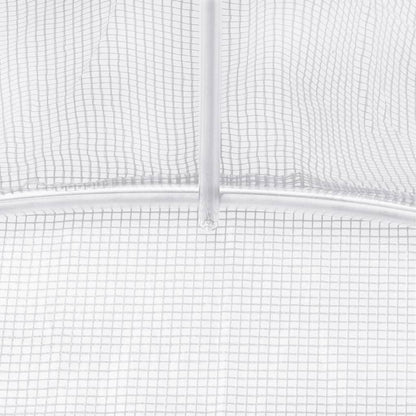 vidaXL Greenhouse with Steel Frame White 8 m² 4x2x2 m - 4 x 2 x 2 m