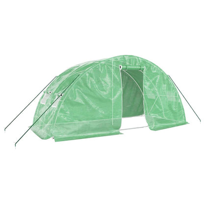 vidaXL Greenhouse with Steel Frame Green 10 m² 5x2x2.3 m - 5 x 2 x 2.3 m