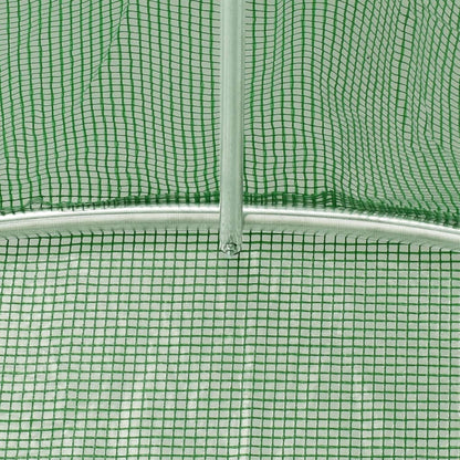 vidaXL Greenhouse with Steel Frame Green 10 m² 5x2x2.3 m - 5 x 2 x 2.3 m