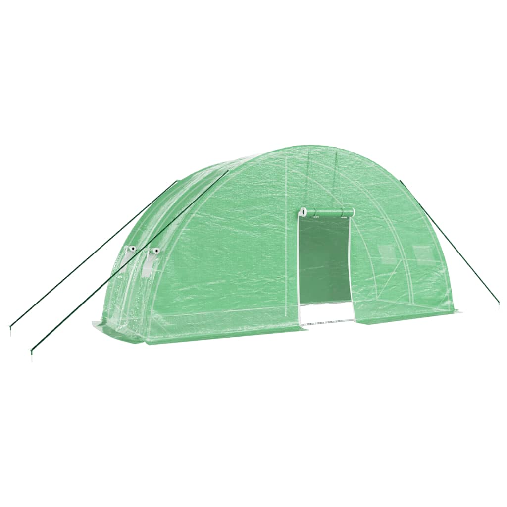 vidaXL Greenhouse with Steel Frame Green 12 m² 6x2x2.85 m - 6 x 2 x 2.85 m