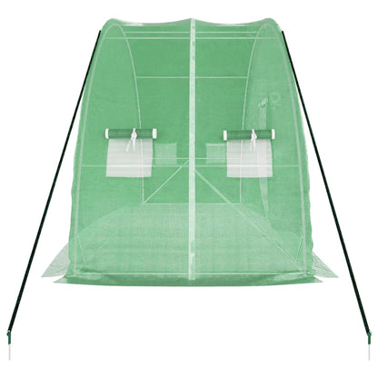 vidaXL Greenhouse with Steel Frame Green 12 m² 6x2x2.85 m - 6 x 2 x 2.85 m