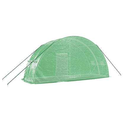 vidaXL Greenhouse with Steel Frame Green 12 m² 6x2x2.85 m - 6 x 2 x 2.85 m